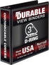 Samsill Durable D Ring Binder, 3 Inch, Customizable Clear View Cover, Black, Made in the USA, Holds 625 Pages