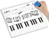 SCRIBBLEDO 10 Pack 11 x 14 Inch Double Sided Piano Board Dry Erase White Boards for Kids, Students, Musicians