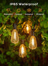 77FT 23+1 ST38 Bulbs, 3 Dimmable 2700K Minetom Outdoor String Lights with Remote, Shatterproof LED Waterproof Patio
