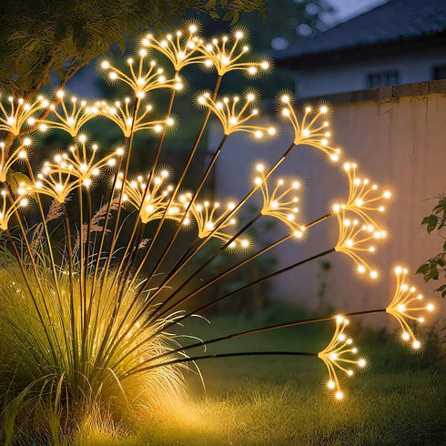 JJGoo Solar Garden Lights, New Upgraded 4 Pack Solar Swaying Starburst Light,