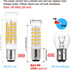 BA15D 120 Volt Double Contact LED Bulbs, 50-75 Watt Replacement, T3/T4/C7/S6, 2700K Soft Warm White, 5W Non-Dimmable,