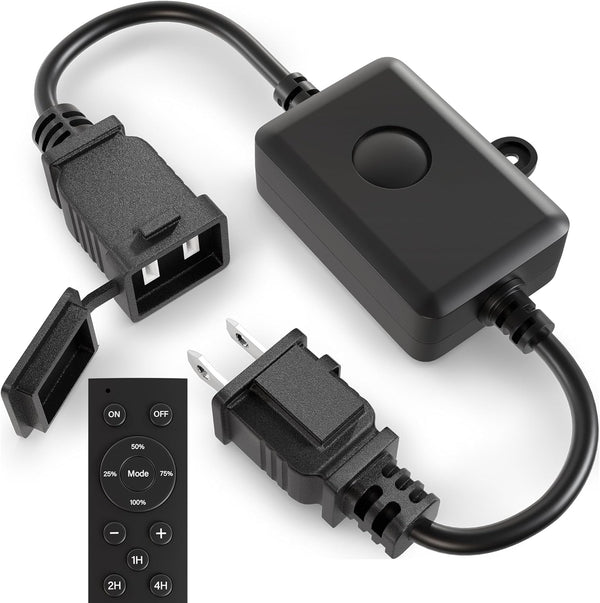 Larkvue 120W Outdoor Dimmer for String Lights with Remote, 4 Brightness, 3