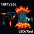 35 Commercial 18 LED Red Chili Pepper Christmas Lights, Grade Home Decorative Lighting String Green Wire FT