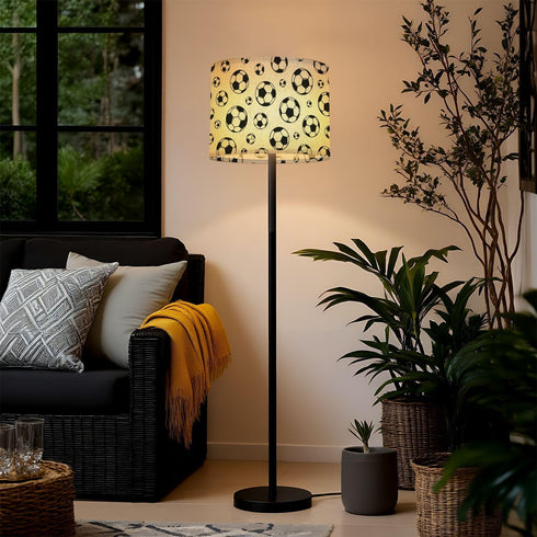 PeeNoke seamless 11"x11"x9" Drum Lamp Shades football soccer ball sport doodle cartoon gift scarf repeat Lampshade
