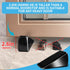 Strongest Heavy Duty Door Stoppers, Tall Door Stop Wedge, Zinc Alloy and Silicone, Suits Any Heavy Door, 2 Black