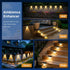16 Packs, AUDERWIN Solar Deck Lights Outdoor Solar Powered LED Step Lights Waterproof Outdoor for Deck, Stairs, Step
