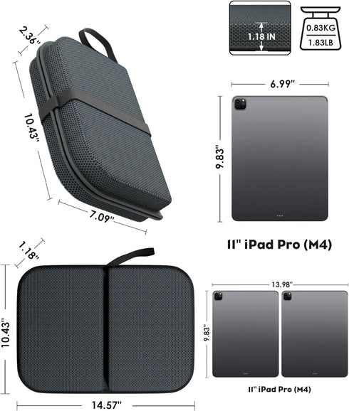 WISIMMALL 14.5" 10.5" Gel Seat Cushion, Portable Travel Cushion for Long Sitting, Thick & Foldable, x Large Size Chair