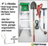 Stainless Steel Pegboard Hooks 25-Pack, 4" L Hook, Fits Any Peg Board for Organizing Tools, Accessories