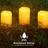 Solar Flameless Candles, Outdoor Waterproof Flickering LED Light Candles for Lantern Garden Camping Decor, Set of 2