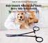 Dog Pet Ear/Nose Hair Puller Grooming Hemostat Locking Forceps, 5.5" Stainless Steel Curved Pliers (Black Multi Paws)