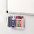 HBlife Acrylic Magnetic Dry Erase Marker Holder, 2 Compartments, Storage Organizer Cup for Fridge, Locker