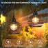 Lightess Outdoor Chandelier for Gazebo Lights Battery Operated, Black Battery Powered Hanging Light Pendant Waterproof