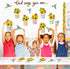 Christian Bulletin Board Decorations Sunflower Theme Inspirational Sets with Hummingbird Flower Jar Cutouts