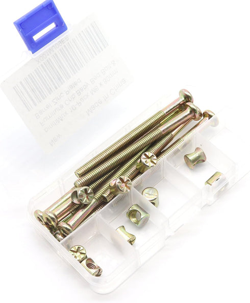 binifiMux 10-Pack M6-1.0 80mm Crib Screws, x Hex Socket Head Cap Crib Baby Bed Headboard Bolt and Nuts