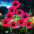 KAIVESEA 3 Pack Solar Garden Flowers Lights Outdoor Waterproof Sunflower Solar Lights for