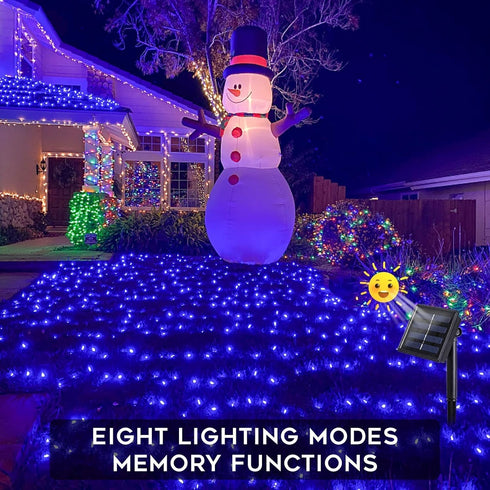 suddus 2 Pack 33ft Solar Fairy String Lights, 100 LED Blue Copper Wire for Outdoor Garden, Party Decorations