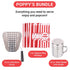 Poppy's Ultimate Popcorn Machine Supplies Bundle - Kernel Sifting Speed Scoop, Seasoning Dredge, 1-Ounce Bags (100