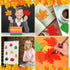Cholemy 108 Pcs Maple Leaves Cutouts, Fall Classroom Decorations, Autumn Bulletin Board Decor for Thanksgiving