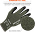 Ergodyne ProFlex 7042 Cut Resistant Work Gloves, ANSI A4, Green, Contact Heat Resistant Sandy Nitrile Coated Palms