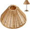 CHGCRAFT Empire Clip-On Chandelier Lamp Shades Cone Natural Rattan Lamp Shades Replacement