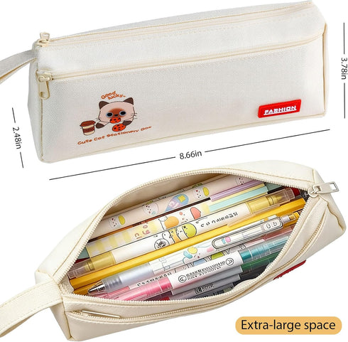 Mangpung 7Pcs Set Beige Cute Cat Stationery Gifts School Supplies Kawaii Japanese Stationery Christmas Birthday GIFS
