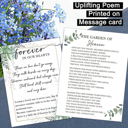 Qpige 50 Bulk Memorial Cards Funeral Favors for Guest, Funeral Wake Celebration of Life Decorations, In Loving Memory