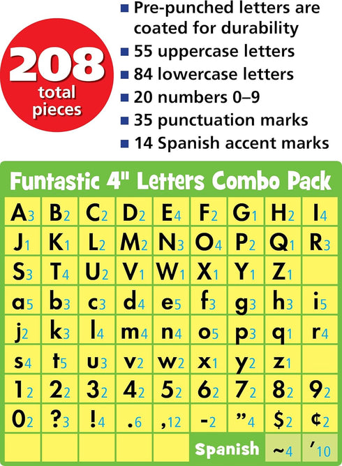 Teacher Created Resources Superhero Funtastic 4" Letters Combo Pack (TCR5845)
