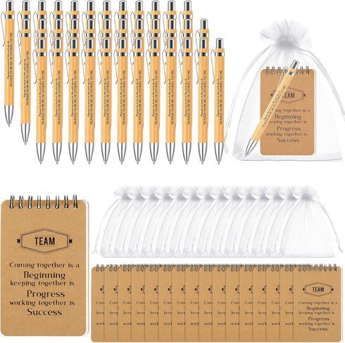 Fulmoon 108 Pcs Employee Appreciation Gifts Set, Team Gifts with 36 Notepad, 36 Retractable Pen, 36 Organza Bags