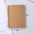 Koogel 4PCS Mini Spiral Notebooks, Spiral Journal Notepads Small Kraft Cover Notepads Ruled Pocket Notebooks for Note Taking Office School Supplies