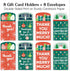 Pack, Set 8 Big Dot of Happiness Assorted Red & Green Holiday Thank You Gift Card Holders with Envelopes, Christmas