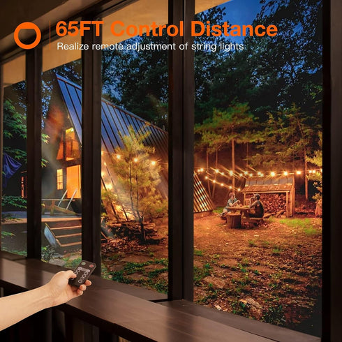 Dimmer 300W, 2h/4h/6h/8h, 4 Dimmer addlon for Outdoor String Lights, Timing Brightness Level, Remote Control, Control