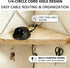 SFXENLK 2-Pack 6 Cubicle Shelf for Fabric Walls, Wooden Cubicle Corner Shelf with Cable Hole and Hooks, Cubicle Hanging