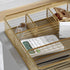 Martha Stewart Ryder Gold Mesh Metal Desk Drawer Organizer, 6 Compartment for Accessories and Office Supplies
