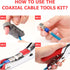 Knoweasy Compression Tool Kit - Coaxial Cable Crimper, Cutter with 20pcs Connectors for RG59/RG6 Coaxial Connections