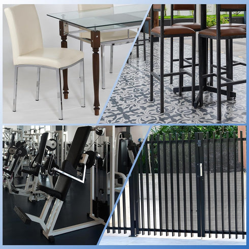 9/16" (15mm) 50 uxcell Square Tubing End Caps, Pcs Plastic Hole Plugs Insert End Cap for Metal Tubing Post Chair Leg