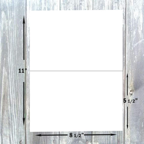 5.5" 8.5", 80 lb 100 Pack Hamilco White Cardstock Paper, Folded Cards with Envelopes x Cover, Blank Greeting