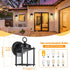 2 Pack MATAMEYE Outdoor Wall Lantern, Exterior Waterproof Wall Sconce Light Fixtures, Black Front Door Wall Lighting