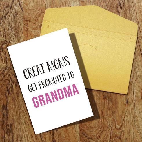 Qiliji New Grandma Card Gift, Funny Pregnancy Announcement Card for Mom New Grandma, First Grandma Mothers Day Card
