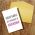 Qiliji New Grandma Card Gift, Funny Pregnancy Announcement Card for Mom New Grandma, First Grandma Mothers Day Card