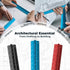 Rena Chris Architectural Scale Ruler: 12" Imperial Aluminum Alloy Metal for Architecture Measuring Tools & Drafting