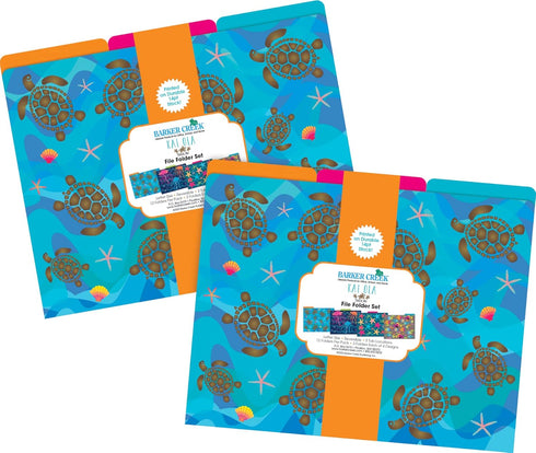 Barker Creek Kai Ola Sea Life File Folders - 14pt Stock, Set of 24, Multi-Design Set, Letter Size, 24/Set