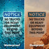(2 Pack) No Trucks Or Heavy Equipment Beyond OSHA Notice Sign - 7 Inch X 10 Inch Aluminum Metal Signs