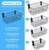 4Pcs Slatwall Basket Set, Ventilated Metal Slatwall Baskets for PVC Slatwall, Mounted Storage Display on Garage
