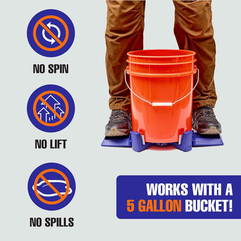5-Gallon Bucket Vice Bucket Gripper/Holder, Blue