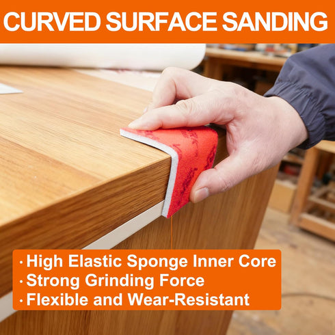 28 180-3000 Pcs Grit Sanding Sponge,Ultra Fine Sandpaper,Soft Foam Hand Sander Block Wet Dry Sanding Pads