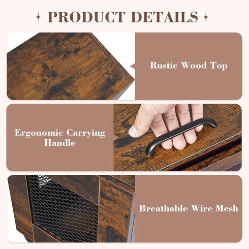 Rolling File Cabinet Cart, Hanging File Organizer Box with Lid for Home Office, Mobile Document Storage