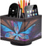 Square Leather 360° Rotatable Pencil Holder, Remote Control Holder, Spinning Desktop Organizer for Office Supplies