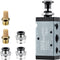 Pneumatic Air Hand Lever Valve, 5 Way 2 Position 3/8”NPT Solenoid Valve Manual Control Push-Pull