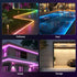 aiicrgb 100FT IP68 Outdoor RGB LED Strip Lights, Music Sync Led Lights with App Control and Remote,Color Changing