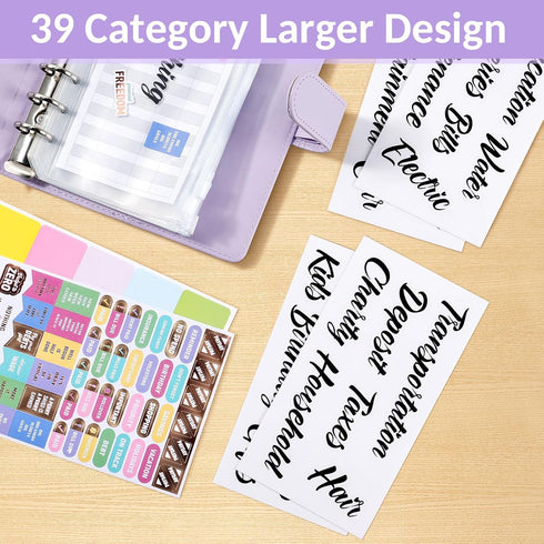 Sooez Budget Binder with Cash Envelopes, Money Saving Challenge, Expense Sheets, Challenge Tracker & Category Labels,